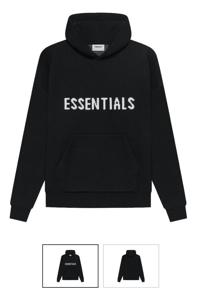 Fear of God Essentials Knit Pullover Hoodie (SS21) Black