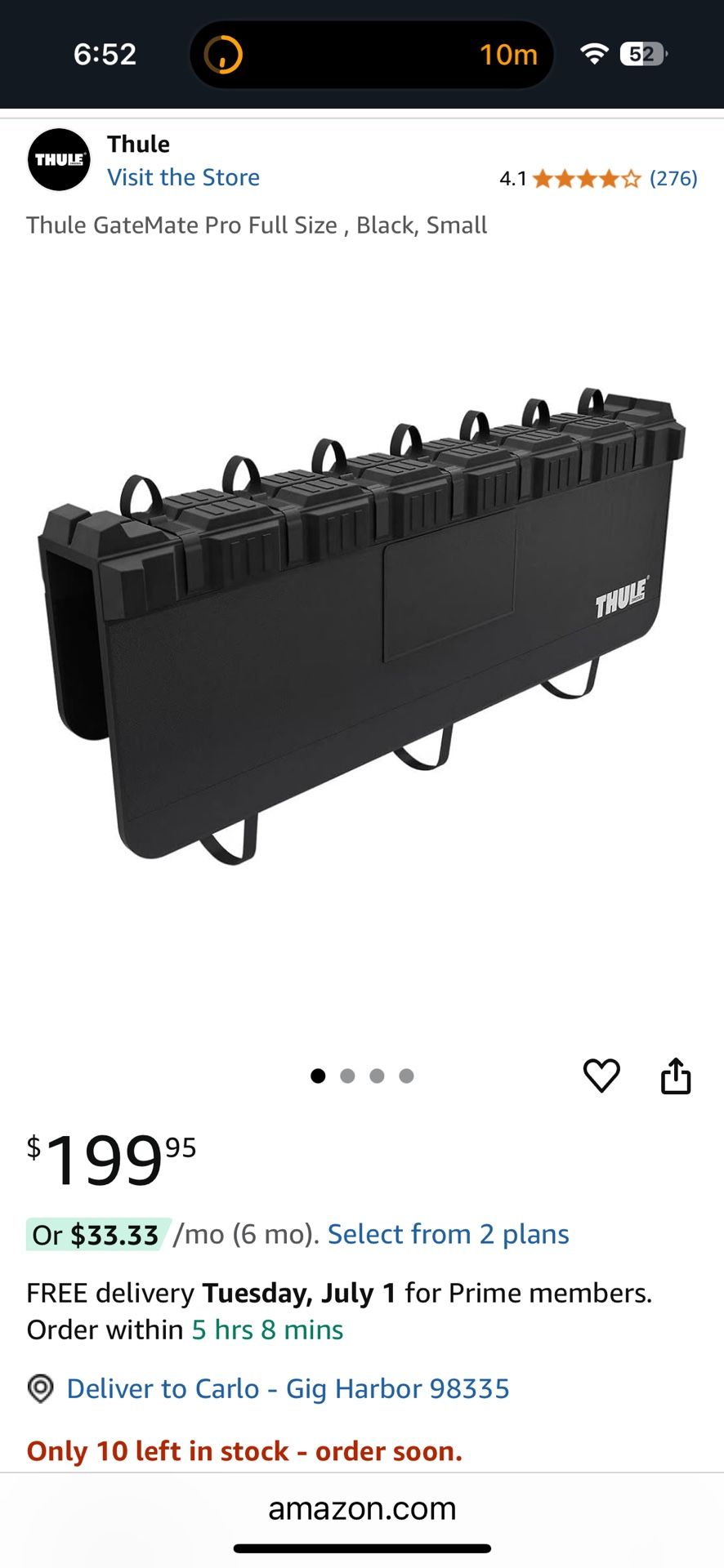 Thule GateMate Pro Truck Bike Pad