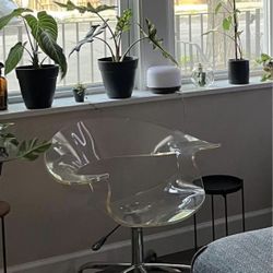 Clear Acrylic Rolling Chair