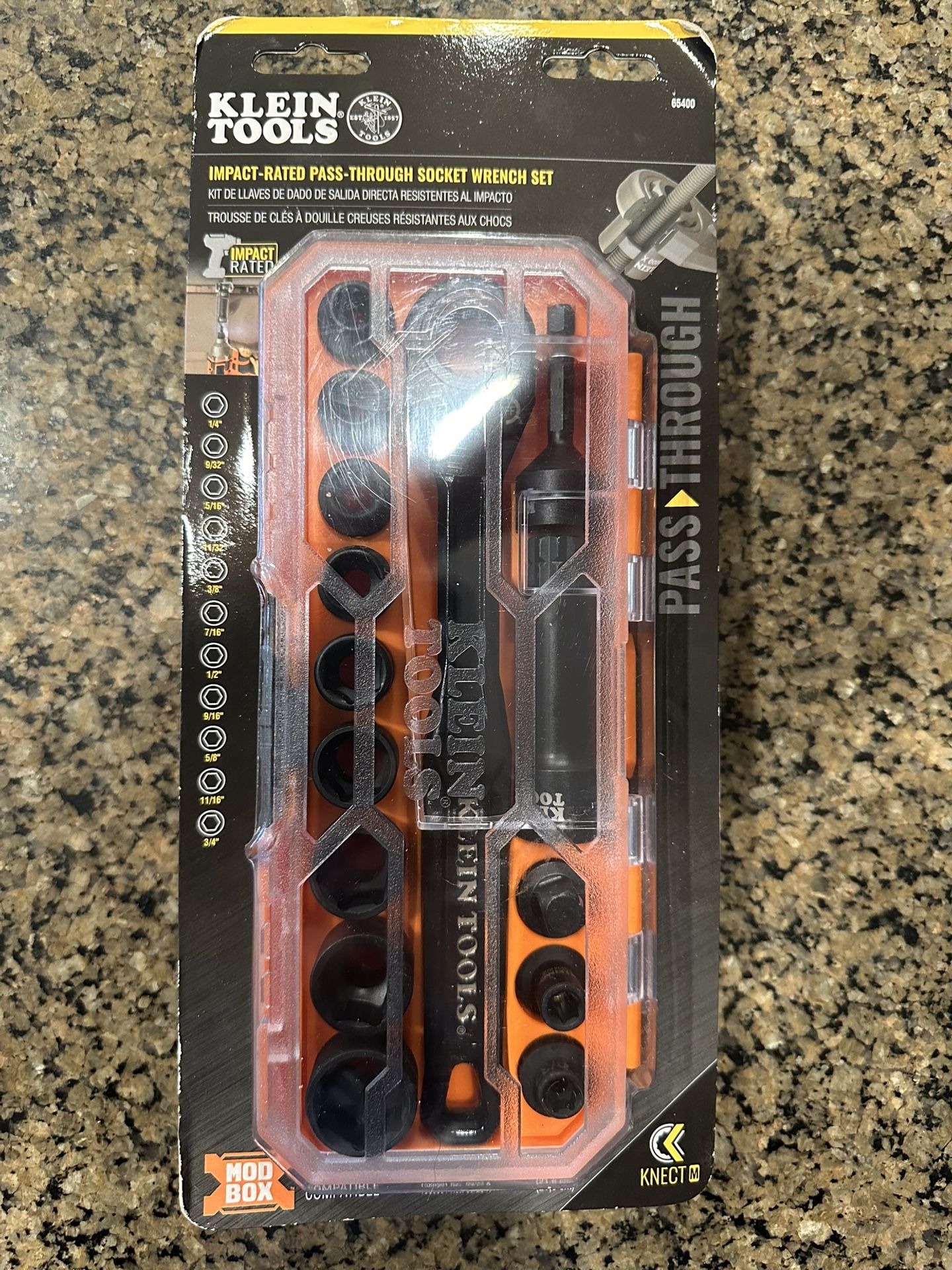 Klein Tools Impact-rated Pass-through Socket Wrench Set