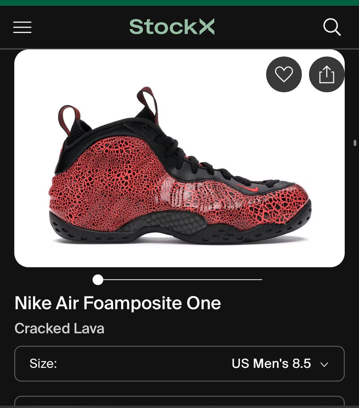 Nike Air Foamposite One Cracked Lava