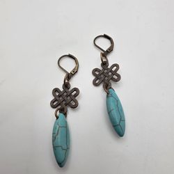 Celtic Knot and Turquoise Earrings 
