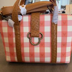 New Small plaid Mickey Loungefly handbag