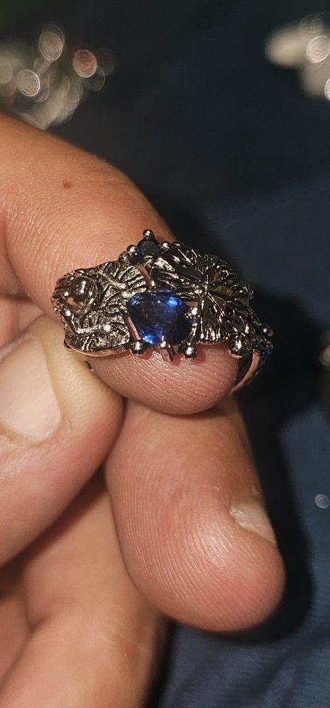 Ring With Frogs And Lilly Pad Sterling Silver