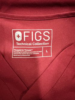 Maroon Figs Scrub Set Women Large
