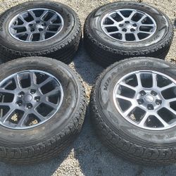 NEW 2026 Jeep Wrangler/Gladiator 18" inch wheels and tires takeoffs TPMS sensors included.