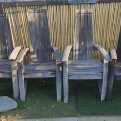 4 Antique Wine Barrel Adirondack Chair