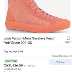 Louis Vuitton men’s shoes, peach color