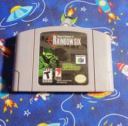 Tom Clancy's Rainbow Six (Gray Cart Variant) Nintendo 64 N64 Authentic Tested Saves Polished Pins 