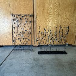 2- Vintage Metal Floral Decorative Sculptures For $45