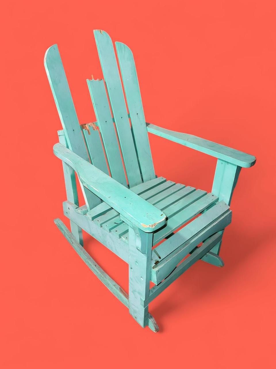 Turquoise Polywood Rocking Chair Turquoise Wooden Rocking Chair for Sale in San Antonio, TX - OfferUp
