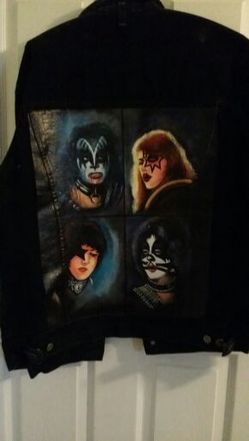 KISS handpainted denim jacket