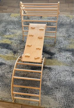 Pikler Wooden Kids Indoor Climbing Gym Set