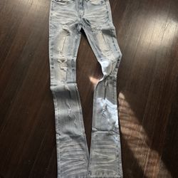 Stacked Denim Jeans Flare