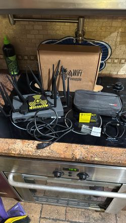 Wi-Fi Pineapple Enterprise , Wi-Fi Pineapple, And 2 MK7AC WiFi Auditing Adapters, Wi-Fi Coconut Omg Cables, All Kinds Of Goodies