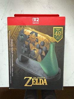 Nintendo switch 2 Zelda ocarina of time pro controller with stand