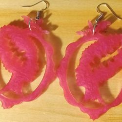 Bride Of Frankenstein Earrings In Pink