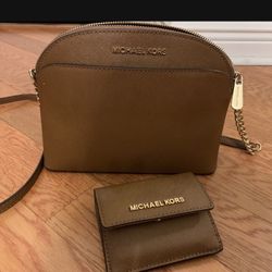 Coach Tan Crossover Bag & Wallet