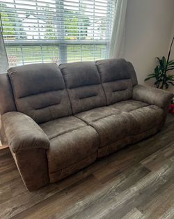 Brown Recliner couches LIKE NEW