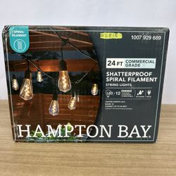 #2818 Hampton Bay 12-Light 24 ft. Outdoor/Indoor Black