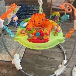 Fisher-Price Roaring Rainforest Jumperoo in Green and Orange