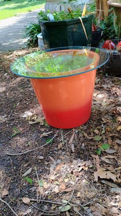 Glass Top Garden Table