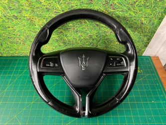 14-17 Maserati Ghibli Steering Wheel Black w/ Control Switch OEM