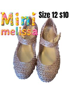 Mini Melissa Girls Jelly Flats Size 12 ❤️❤️M18 081426