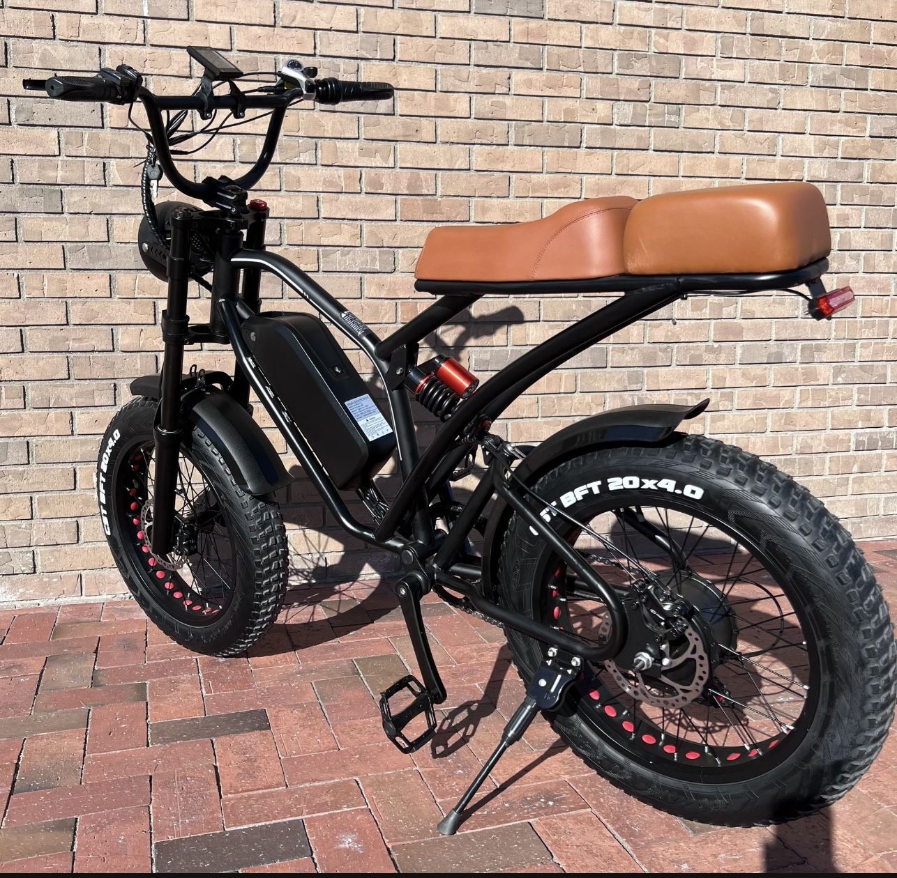 New! Electric Bike, 1000 W, Full Suspension, Two Riders, 30 Mph, E-bike EUY, Free Delivery + Lock.