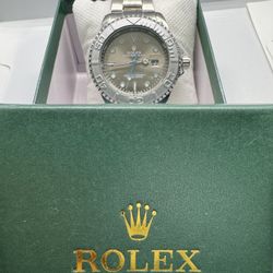 New All Silver Formal Watch With Box!