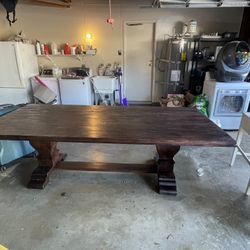 Large Trestle Dining Table 