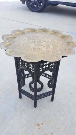 Vintage brass top table