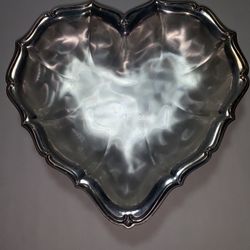 WMF-Ikora Germany Tarnish Resistant Silverplated Heart Shaped Dish 10.5x11”