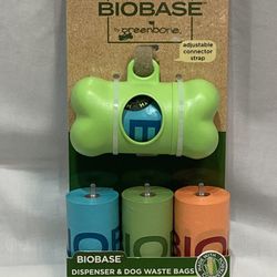 New GREENBONE BIOBASE DOG 🐶 WASTE & 4 ROLLS OF BAGS (48 Bags)  MADE WITH CORNSTARCH