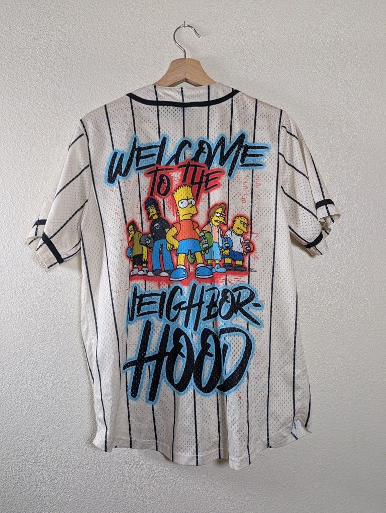 The Simpsons Striped Graphic Baseball Jersey T-Shirt
