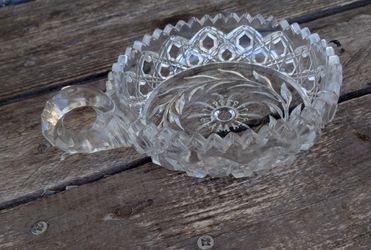 Vintage cut glass candy nut serving dish