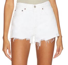 AGOLDE Parker Long Shorts | White | Size 32