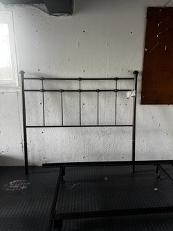 Queen Metal Bed Frame with Headboard – Dark Bronze – Hardware Included