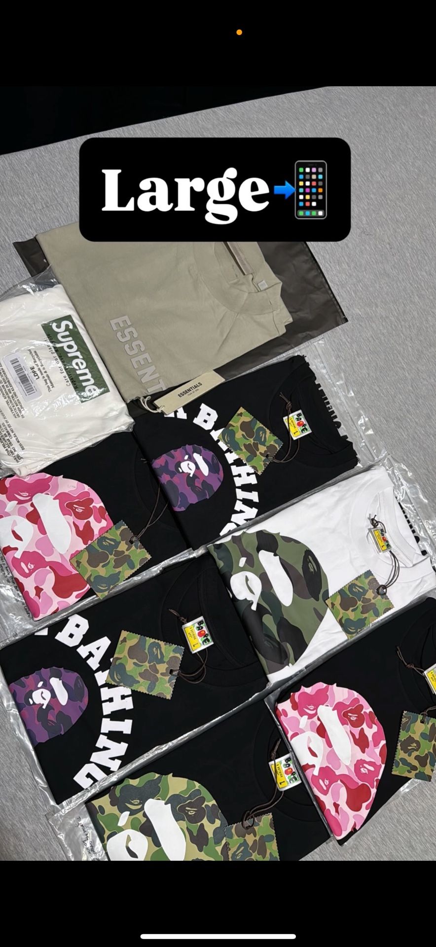 Bape , Supreme , Essentials