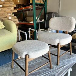 Two-piece cashmere chair set