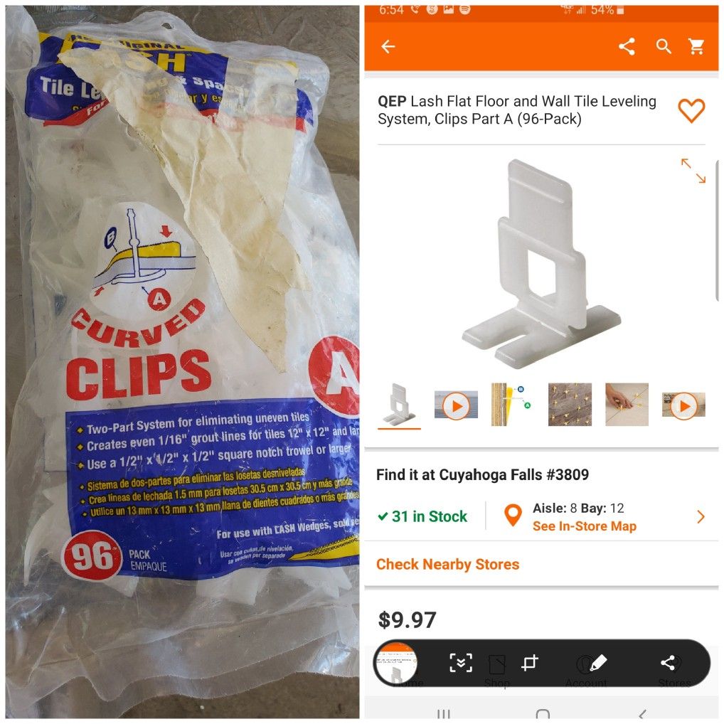 QEP Lash Flat Floor and Wall Tile Leveling System, Clips Part A (96-Pack)