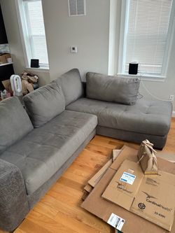 Grey sectional