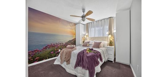 Queen bed frame and mattress