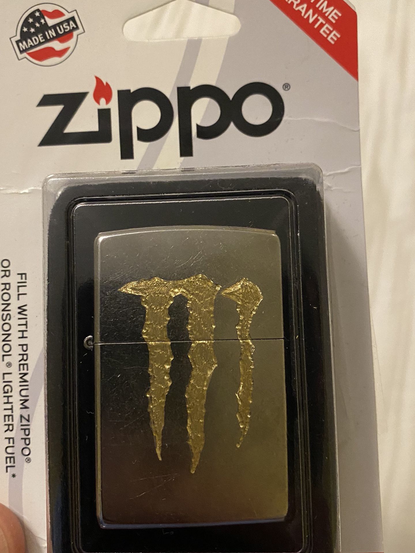 1-Zippo/chrome Monster Energy Lighter