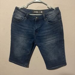 Navy blue denim jeans