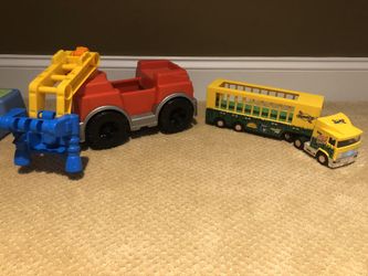 Fire truck and Sunoco truck