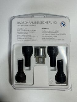 BMW Wheel Stud Lock Bolts Set M14x1,25 Genuine (contact info removed)1 OEM