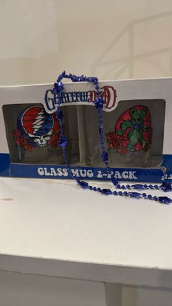 New in Box Grateful Dead 17.5oz Glass Mug 2-Pack (Official ICUP Merchandise)