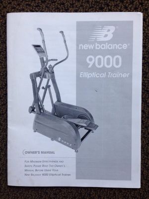 New Balance 9000 Elliptical Trainer Manual New Balance 9000 Elliptical Trainer Manual