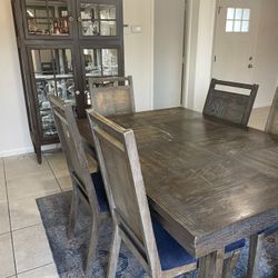 Dining Table Set And China Cabinet 